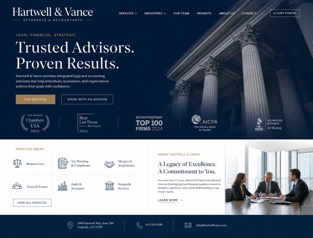 Professional services website design by SaviroAI